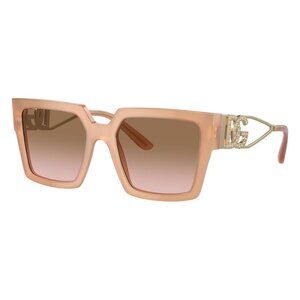 New Dolce & Gabbana Beige Square DG4446B 3436/11 Sunglasses Women